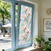 Film de fenêtre floral pour la vie privée, amovible, statique, film de protection de la vie privée, film de fenêtre décoratif imperméable pour la maison, la salle de bain, la cuisine