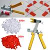 701 Kit Reusable Tile Leveling System Clips Wedges Tool Floor Wall Tiling Spacer Plastic Red and White