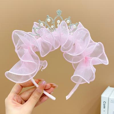 Girls Mesh Crown Headband, Holiday Hair Accessories