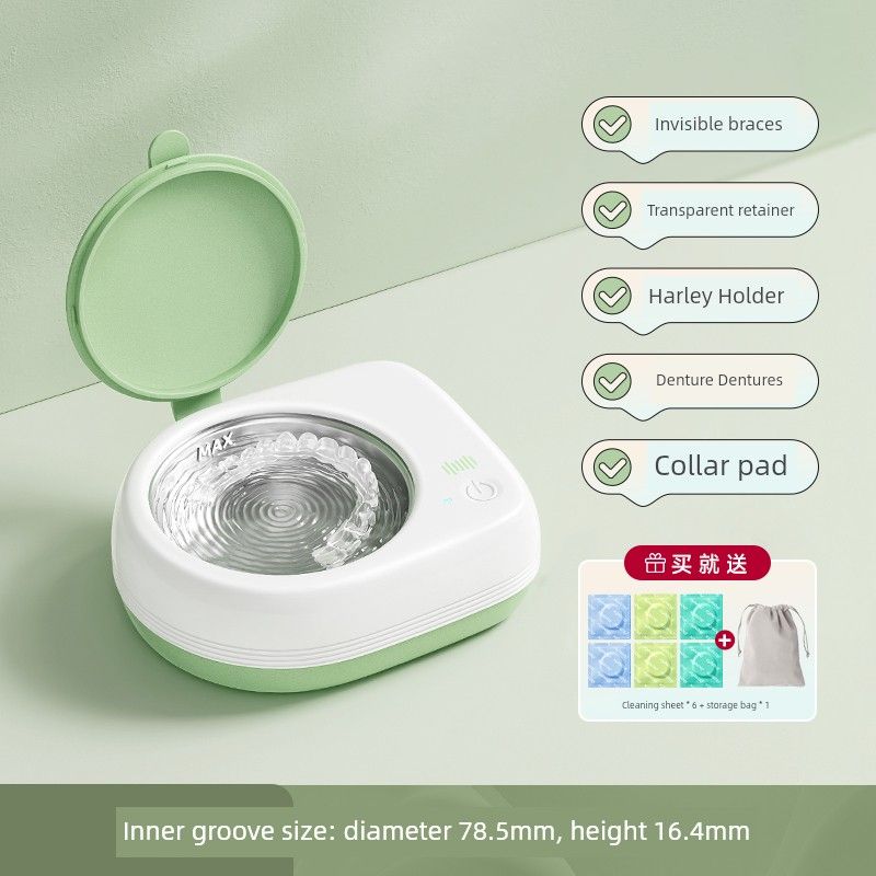 Dinosaur Doctor Ultrasonic Braces Cleaner Orthodontic Invisible Retainer Denture Cleaning Device Portable Wireless Portable Braces Cleaning Machine