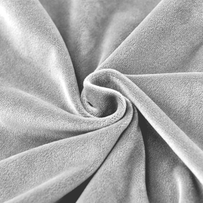 Seat Cover 40x40cm Light Gray Elastic Velvet [26S]