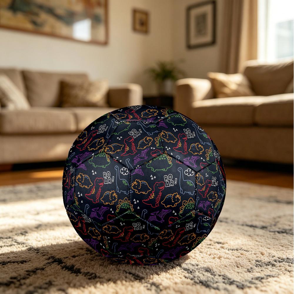1PC Neon Dinosaur Party Soccer Ball Size 5 Football Machine Sewn Indoor/Outdoor Universal Football W87