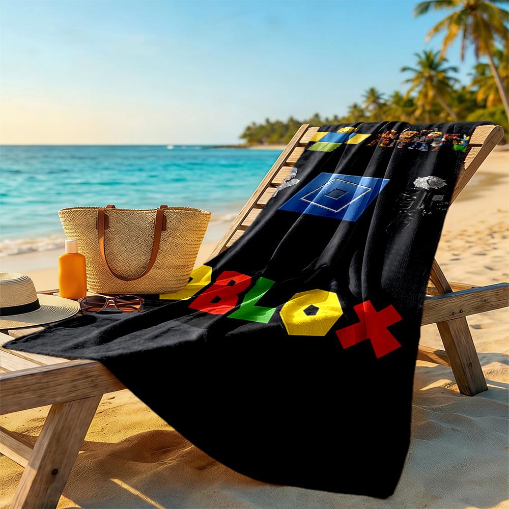 Asciugamano da Spiaggia Roblox Super Morbido & Assorbente Confortevole Leggero Adatto per Sport, Viaggi, Nuoto, Yoga, Bagno, Spiaggia, E Piscina