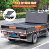 Dump Truck Mesh Tarp, 7.5x18 ft, PVC Coated Black Heavy Duty Cover with 5.5" 18oz Double Pocket, Brass Grommets, Reinforced Double Needle Stitch