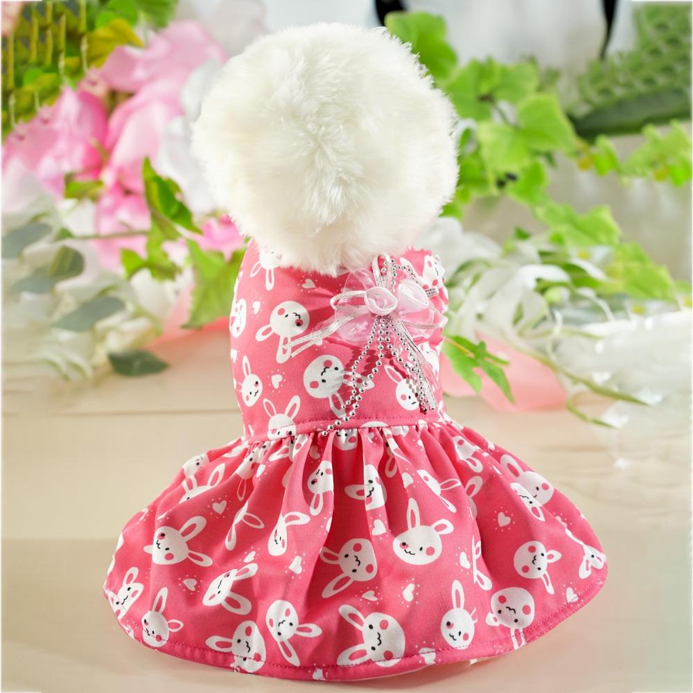 

Удобные розовые платья для щенков, дышащая одежда для собак, аксессуары для питомцев, костюм для питомца для маленьких собак M