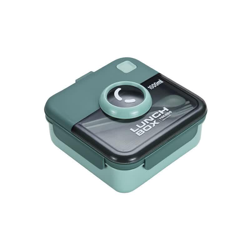 ZISIZ Japanese-Style 1L Square Single-Layer Lunch Box Set (2-Pack)