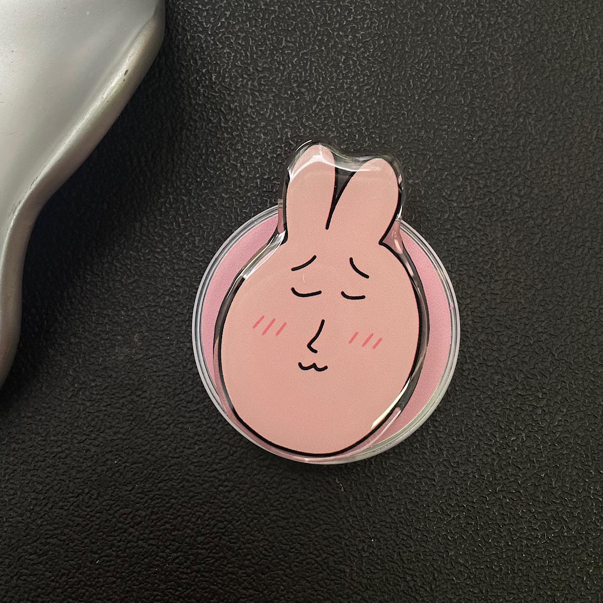 Niche Mirror Strawberry Rabbit Magnetic Stand for MagSafe Phones with Strong Desktop Grip