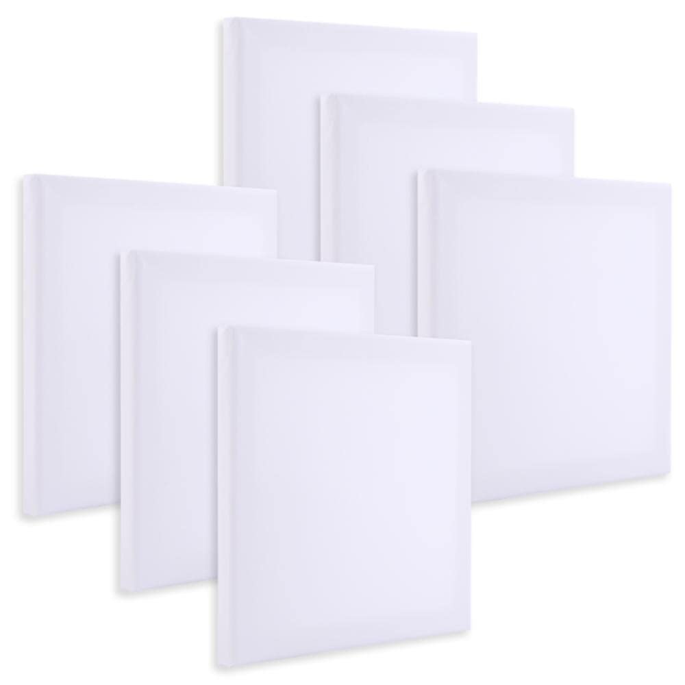 

Chocople Canvas Доска для холста Мини-холст Квадратные художественные принадлежности Живопись Акварельная живопись Масляная живопись 35 см x 35 см Набор из 6 шт. белый