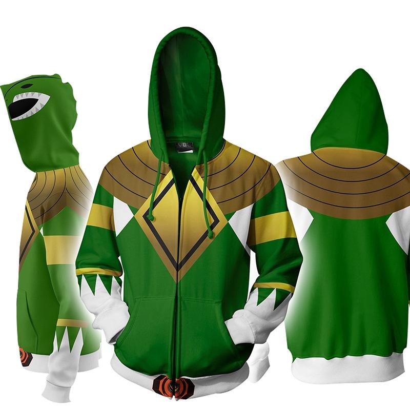Mighty Morphin Power Rangers Cosplay 3d Printing Hoodie With Premium Quality