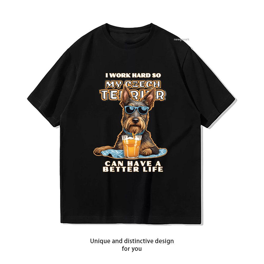 I work hard so my amazing czech terrier dog can have a better life TShirt Czech Terrier Dog Lovers shirt graphic t shirts