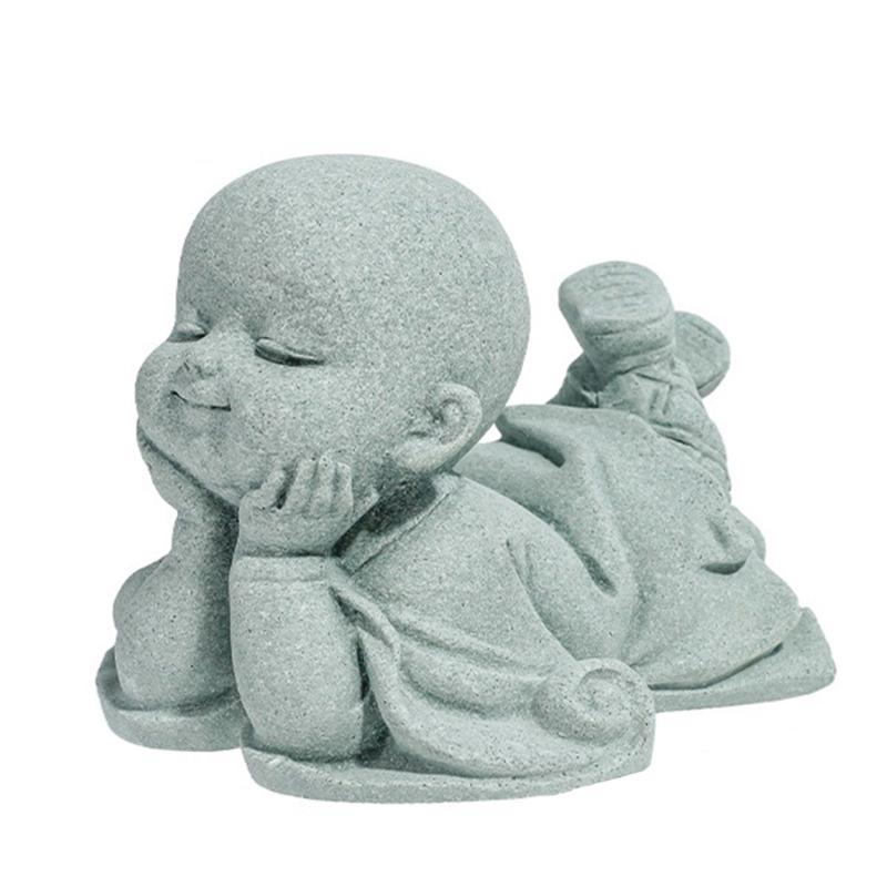 

Natural Stone Buddhist Figurine Decoration Indoor Garden Buddhist Statue For Living Room Shelf Display