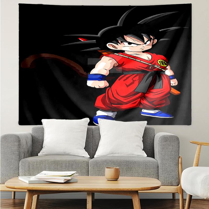 Dragon-Ball Print Tapestry, Backdrop, Easy Setup, Ideal for Bedroom, Office & Living Room, with Aesthetic Wall Hanging Decor.