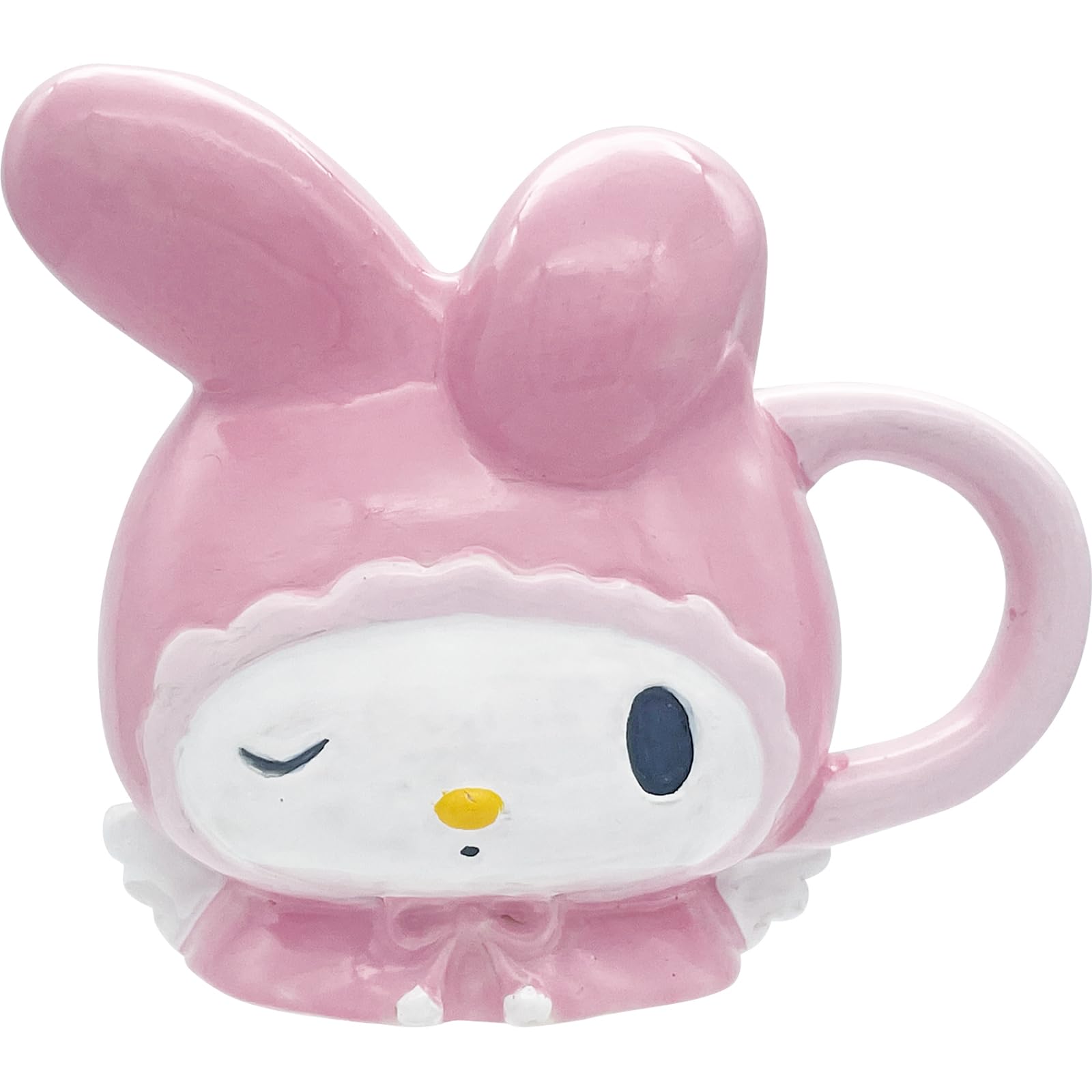 

Sanrio My Melody 3D Face Mug, White Angel Cup, Pink, Approx. 12 x 10 x 9 cm, 350 ml, SAN4795