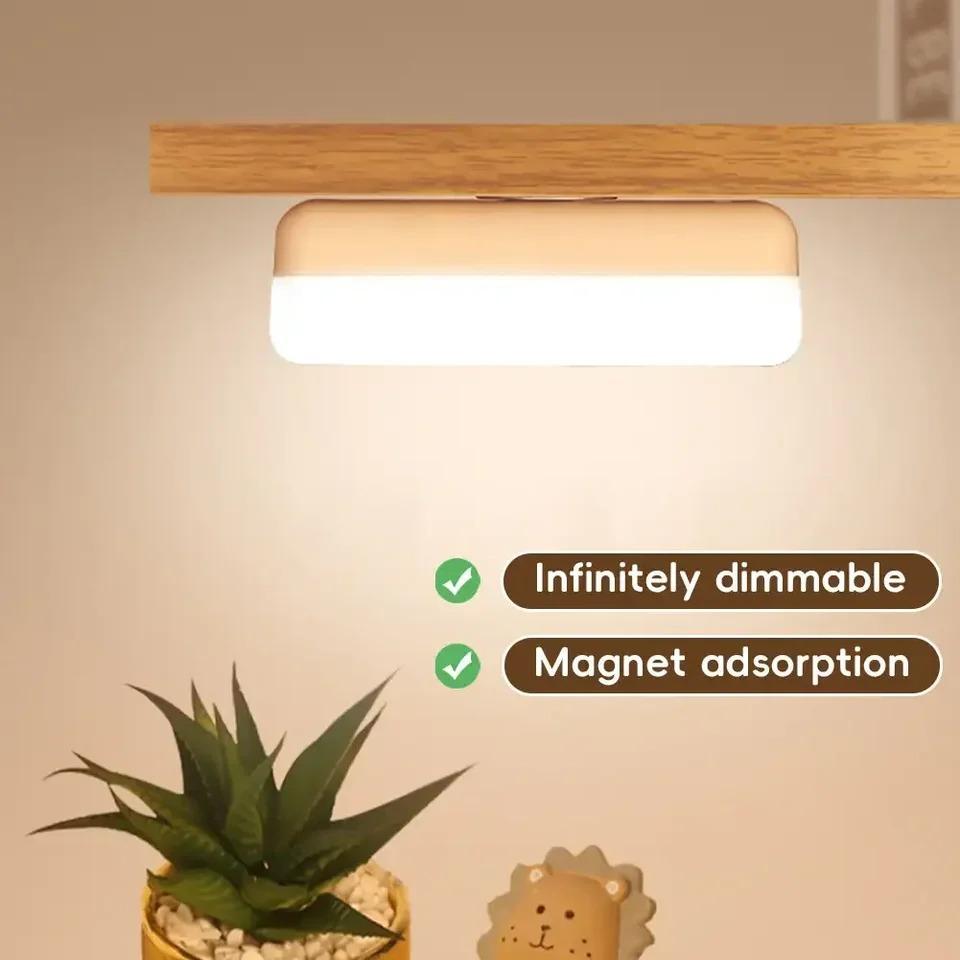 USB Rechargeable Magnetic Small Night Lights Mini Portable Bedside Lamp LED 3 Modes Eye Protection Small Night Light Lamp For Aisle Bedroom Light