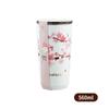 Thermal Mug Stainless Steel Protable Sakura Vacuum Flask Insulated Water Cup with Lid Travel Water Iced Bottle Kitchen Tools
