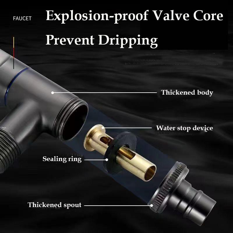 Washing Machine Faucets With Water Stop Valve G1/2 Stainless Steel Single Cold Wall Mounted Tap Bathroom Accessories