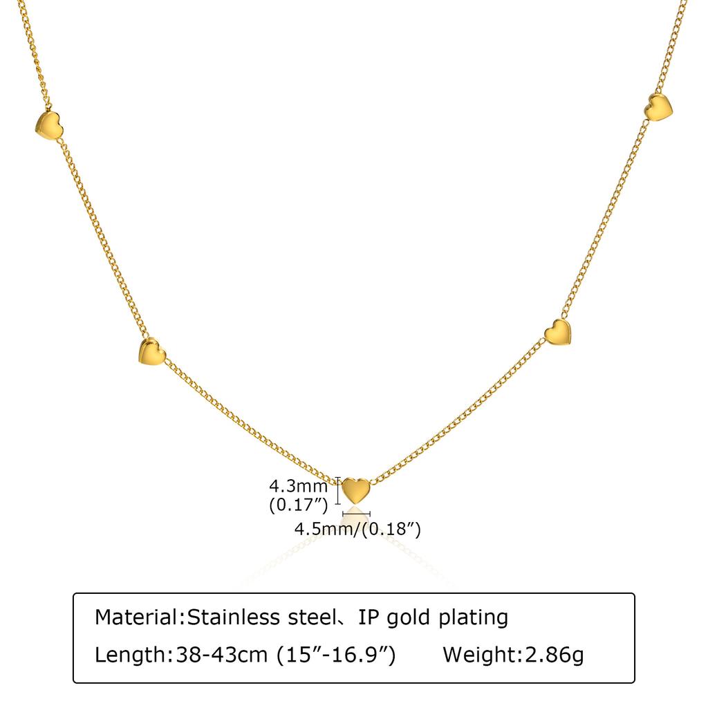 Fashion Geometric Butterfly Festival Heart Stainless Steel Gold Necklace Ladies, Accessories Nc-1198