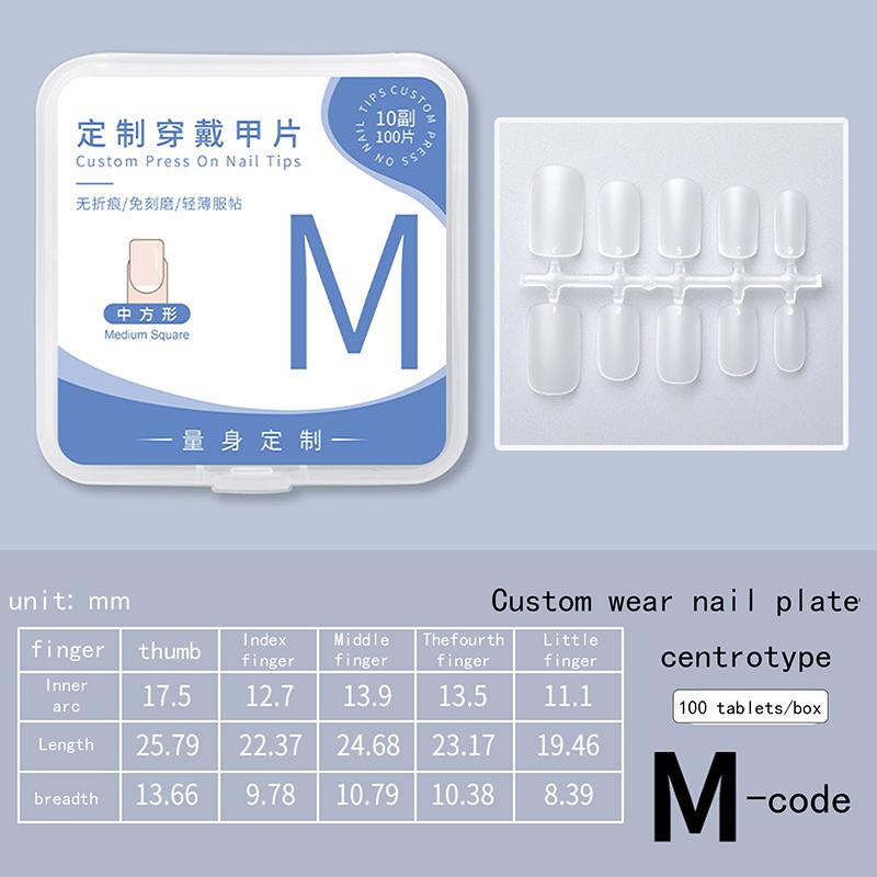 100 Pieces/Box False Nail Patches Transparent Armor Ultra Thin And Traceless Nail Extension Diy Salon