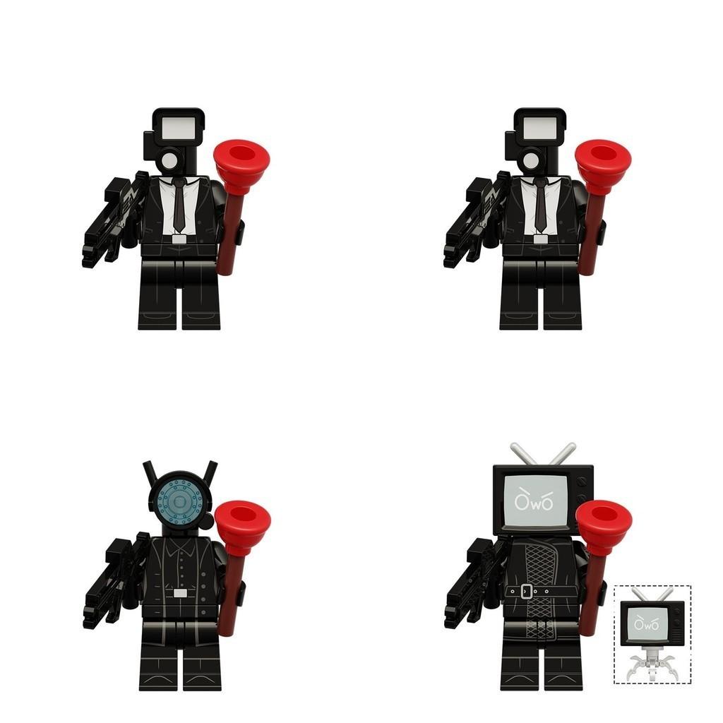 Toilet Man Surveillance Tv Assembled Building Blocks Toy Diy Plastic Abs Material Small Particle Blocks 0-38 Pieces Net Weight 0.01kg