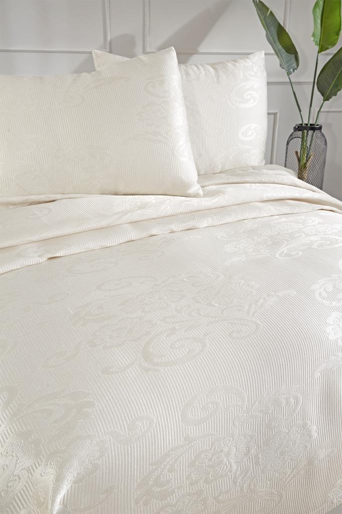 Dowry World Tulip Double Bedspread - Cream