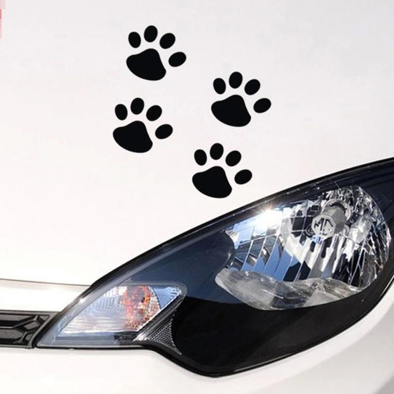 4 teile/satz Lustige Kreative Hund/Katze Pfote Dekoration Aufkleber Auto Aufkleber Ganzkörper-Styling Aufkleber