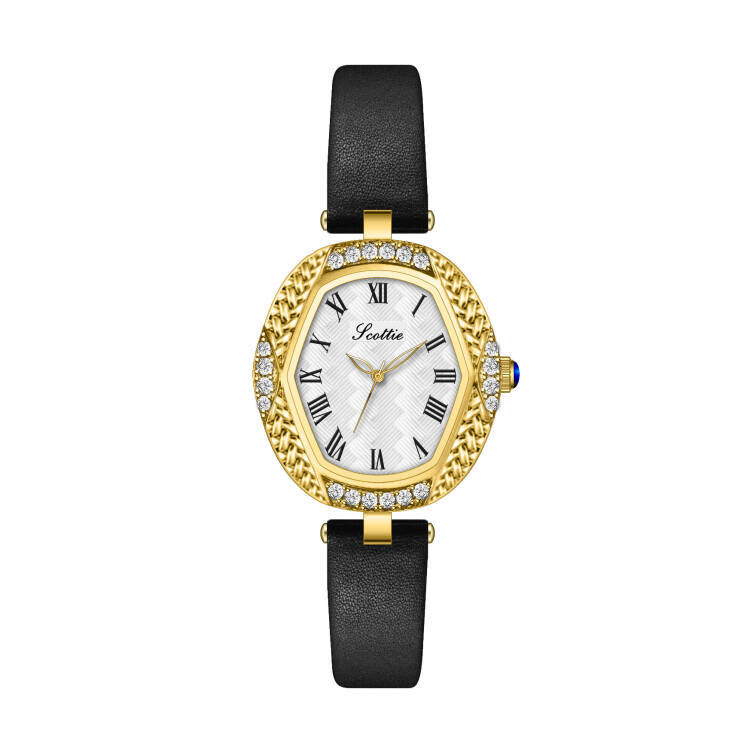 New Arrival Leather Watch Fashion Red Strap Luxury Watch Women’s Diamond Waterproof Watch Gift for Women