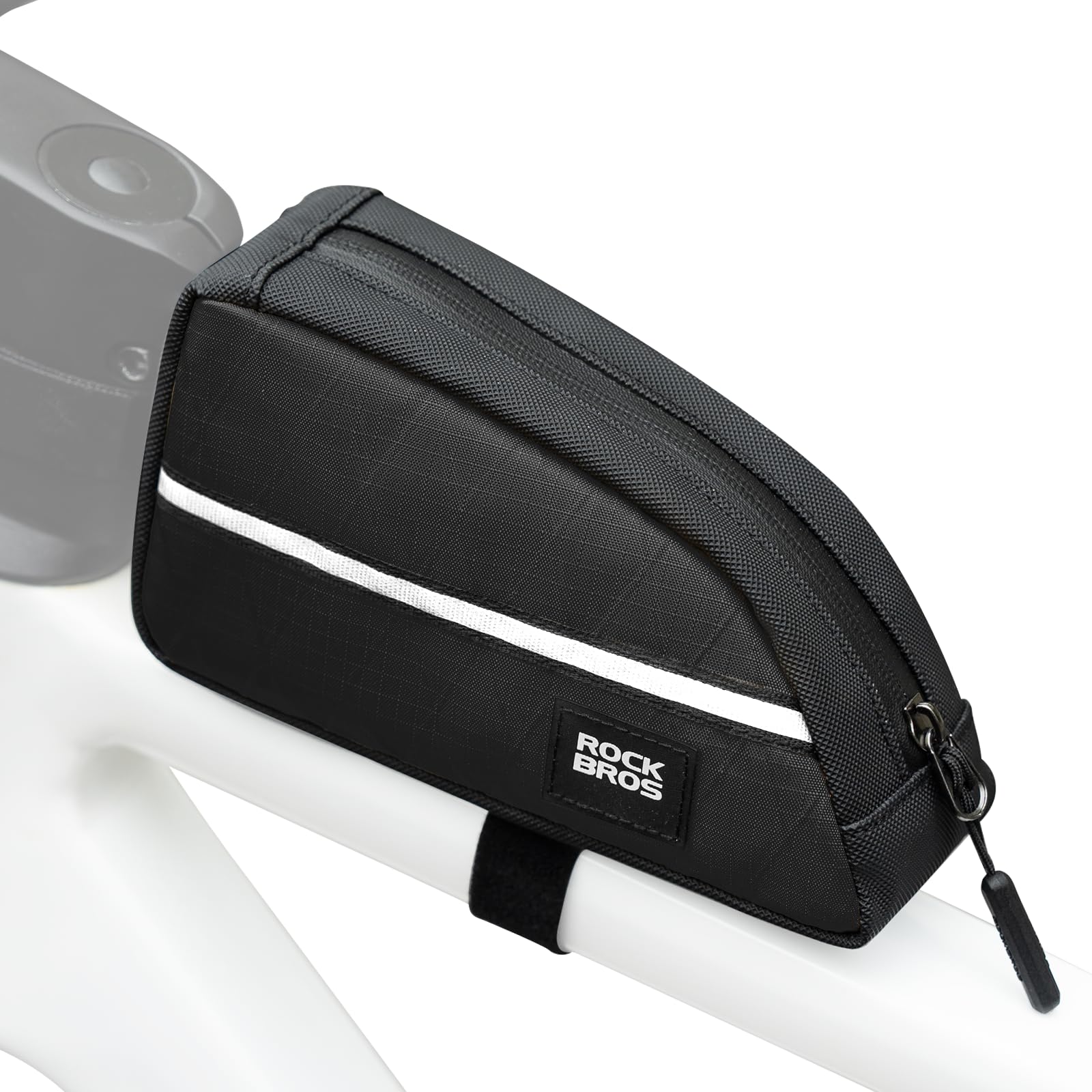 

ROCKBROS Top Tube Bag for Bicycles, Road Bikes, and Folding Bikes: 0.8L Capacity, Slim, Lightweight, Portable, Small Item Storage, Tool Bag, Velcro Cl