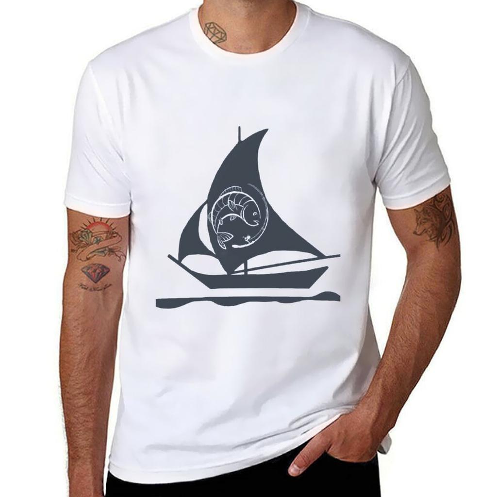 Fischerboot T-Shirt Mann Grafik T-Shirt Männer T-Shirt Baumwolle 100% Anime T-Shirts für Mann T-Shirt