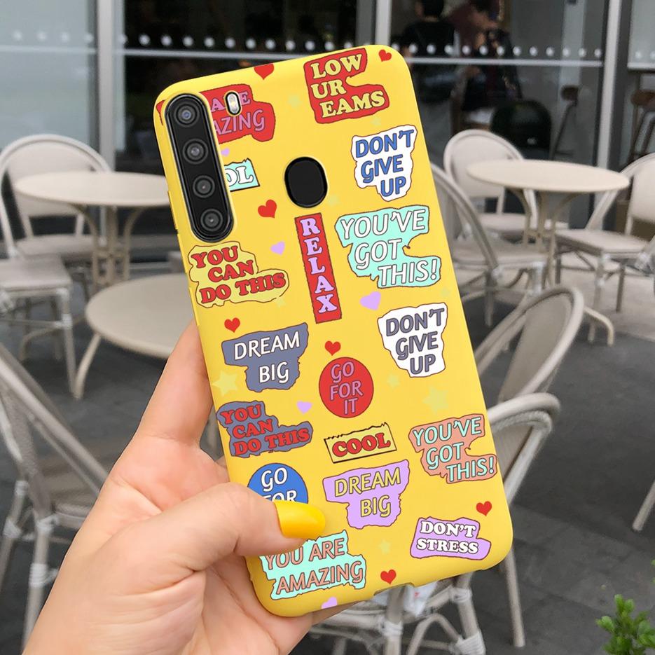 Silicone Phone Case For Samsung Galaxy A21 Case 6.5" Back Cover Coque Soft TPU Fundas Samsung A 21 A21 SM-A215U Protective Shell