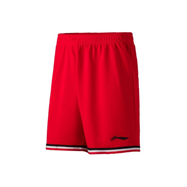 Li Ning Sports Basketball Series Mesh Breathable Basketball Competition Leisure Sports Suit Men Sports Suit Red AATR011-2