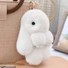 Three Model Size Rex Rabbit Fur Cute Fluffy Bunny Keychain  Bag Toys Doll Lovely Keyring Pendant