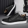 Scarpe Casual da Uomo con Borchie e Suola Rossa, Semplici Social, Scarpe da Skate da Giovane, Scarpe in Pelle alla Moda e di Tendenza, Scarpe Bianche