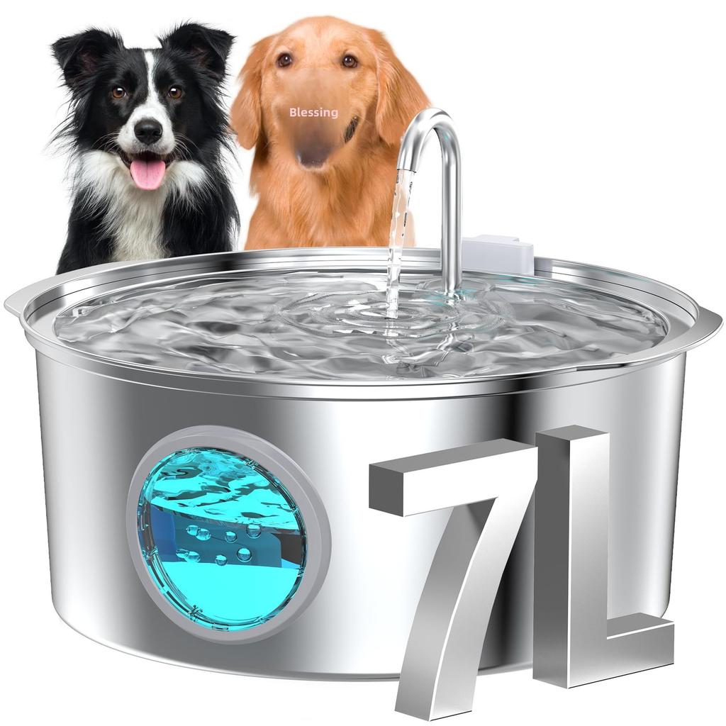 Stainless Steel Eco-friendly Pet Water Dispenser Super Large Capacity Automatic Heating Cat Dog Water Feeder