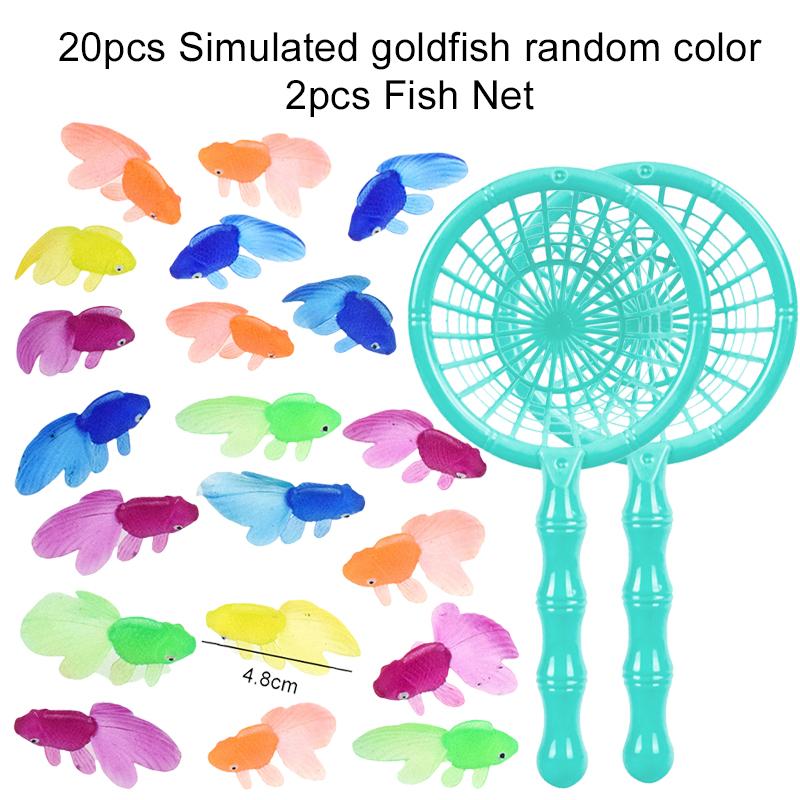 Children Colored Plastic Gem Simulated Goldfish Fishing Pool Accessories Water Play Outdoor Sports Swim Pool Decoration TMZ