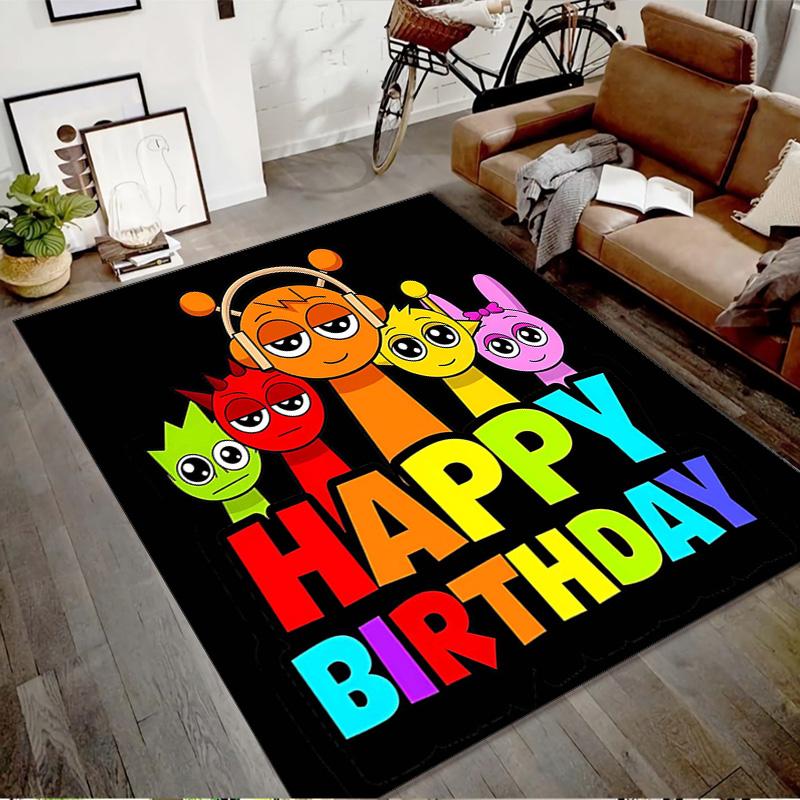 1pc SPRUNKI4 Design Printed Area Rug Carpet for Bedroom Living Room Home Decor Rugs Mat Non Slip Mat Rug for Bedside
