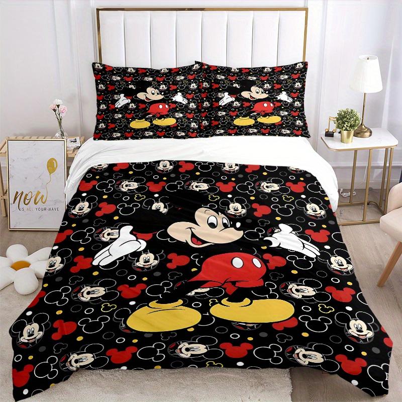 3pcs Mickey Cartoon Disney Bedding Set Includes 1 Quilt Cover and 2 Pillowcases, Comfortable Bedding F060