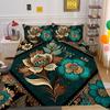 Set Biancheria da Letto Matrimoniale Alta Qualità Fiori Stampa 3D Copriletto Donna Decorazione Camera da Letto