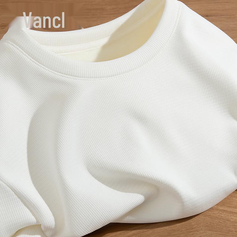 VANCL Men s Fleece Lined Waffle Knit Crew Neck Long Sleeve T-Shirt XL