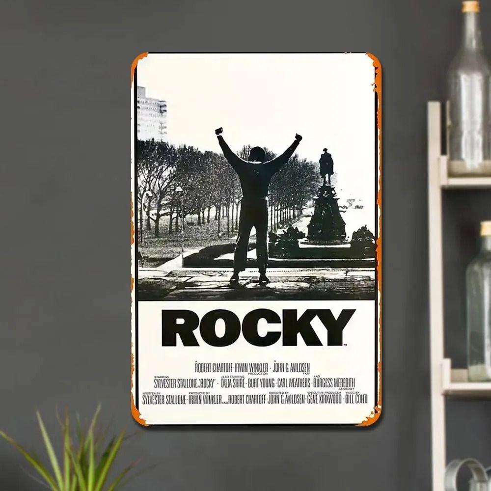 Vintage kovová filmová deska, Obdélníkový železný obraz, Nástěnný obraz, Dekorace pro domácí bar