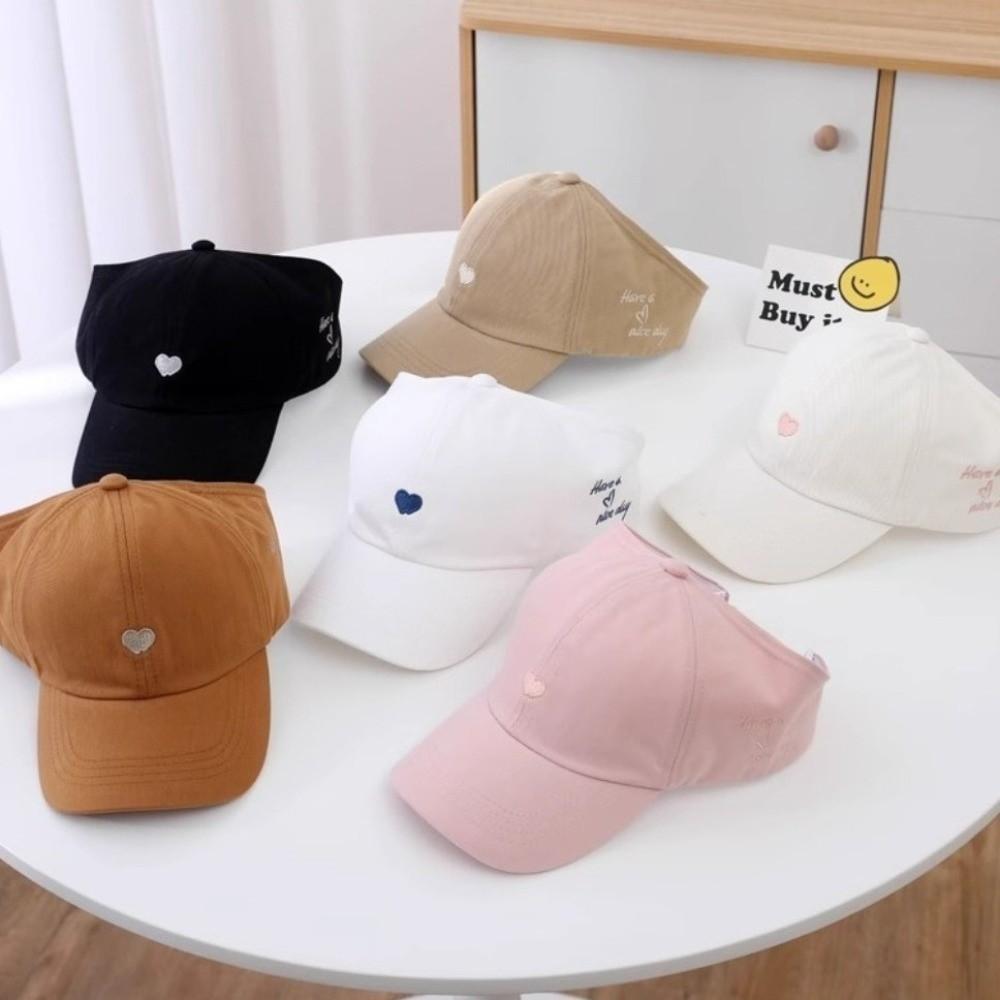 High Ponytail Kids Sun Hat Solid Color Baby Peaked Cap Korean Children's Baseball Cap  Outdoor