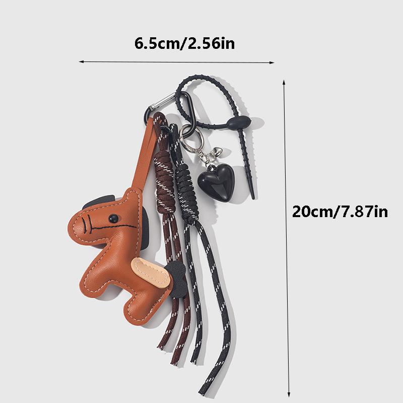 Yogodlns Faux Leather Cute Small Horse Mini Backpack Hanging Handbag Pendant Bag Pendant Bags Accessories