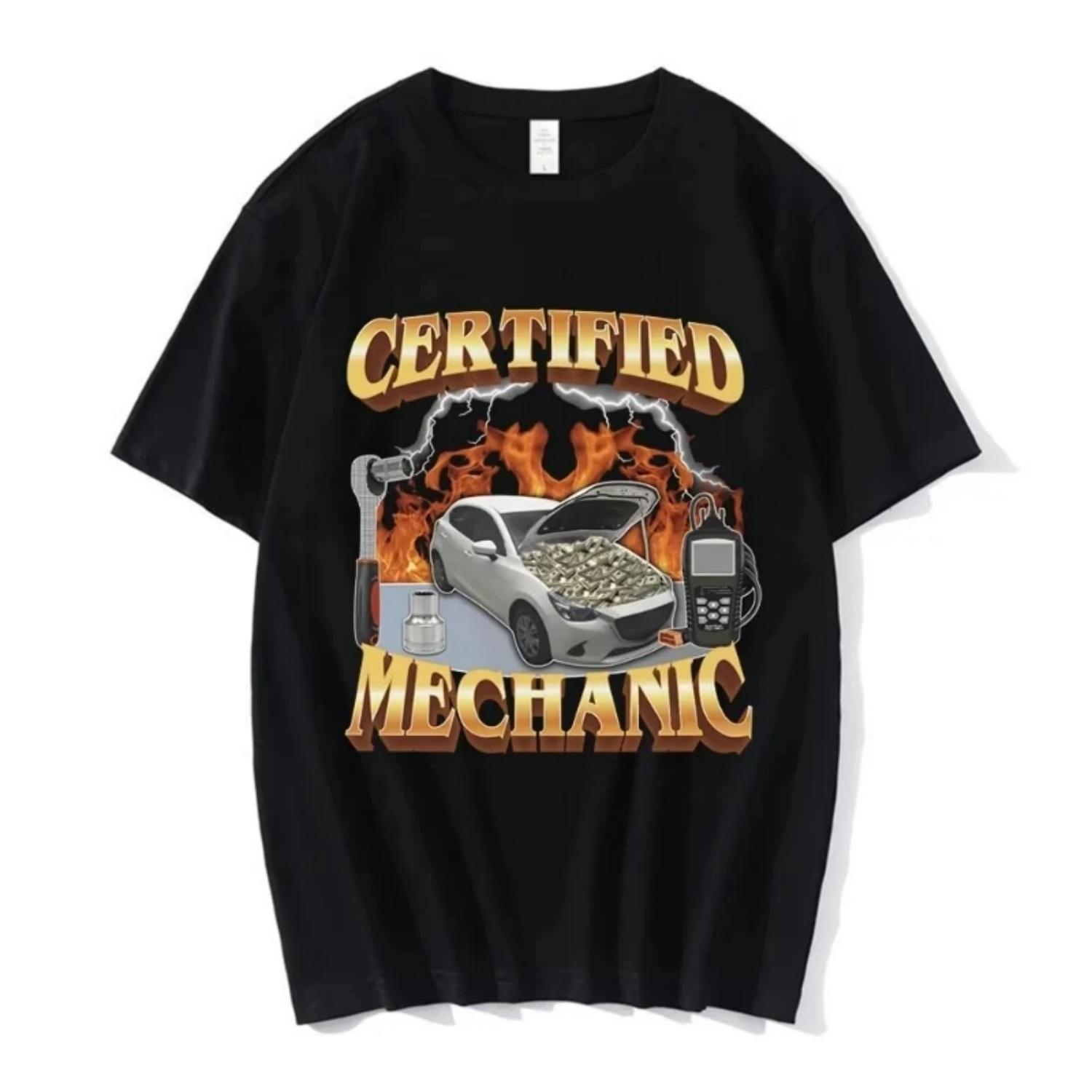 

Hip Hop Rock s Short Sleeved Trendy Certified Printed T-shirt Loose Plus Round Neck Streetwear S чёрный