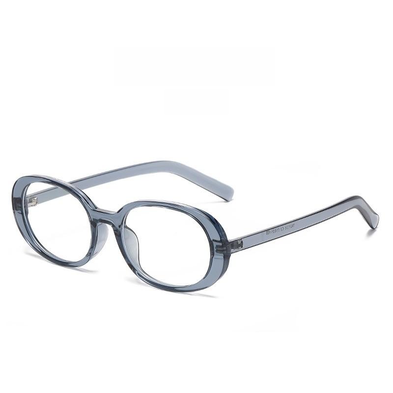 Tr90 Oval Eyeglasses Frame With Blue Light Blocking For Casual Daily Wear