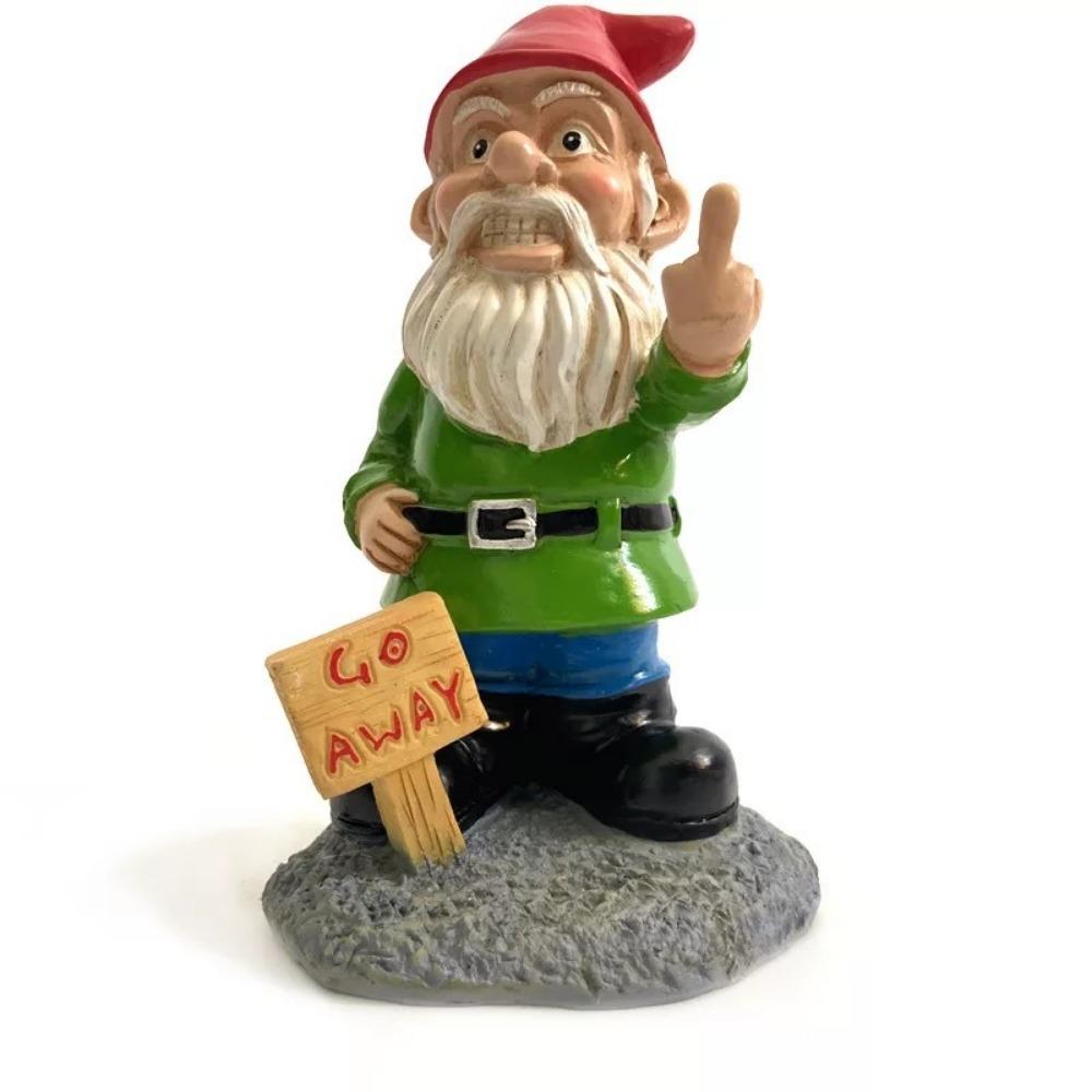 Christmas Gift Ornament Garden Ornament Dwarf Resin Crafts Cartoon Dwarf Statue White Beard Old Man
