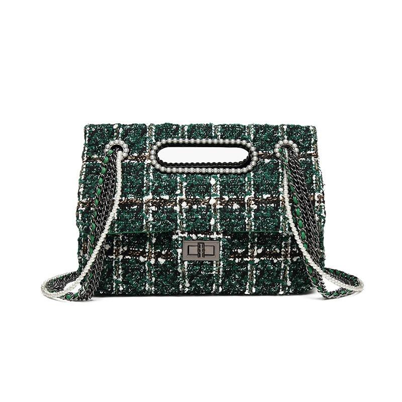 

Сумка с жемчужной цепочкой Женская сумка Сумка на плечо Сумка на плечо One Size зелёный