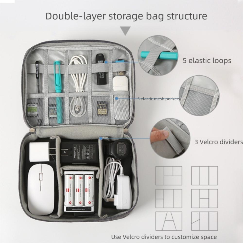 Dustproof Digital Storage Bag Portable Multifunctional Storage Case  Cable Management
