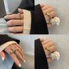 Elegant Korean Style Geometric Hollow Design Ring For Women Perfect For Fashion Enthusiasts