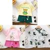Kinder Cartoon Muster Baumwolle Kurzarm Pyjama Set Für Sommer Komfort Spielzeit