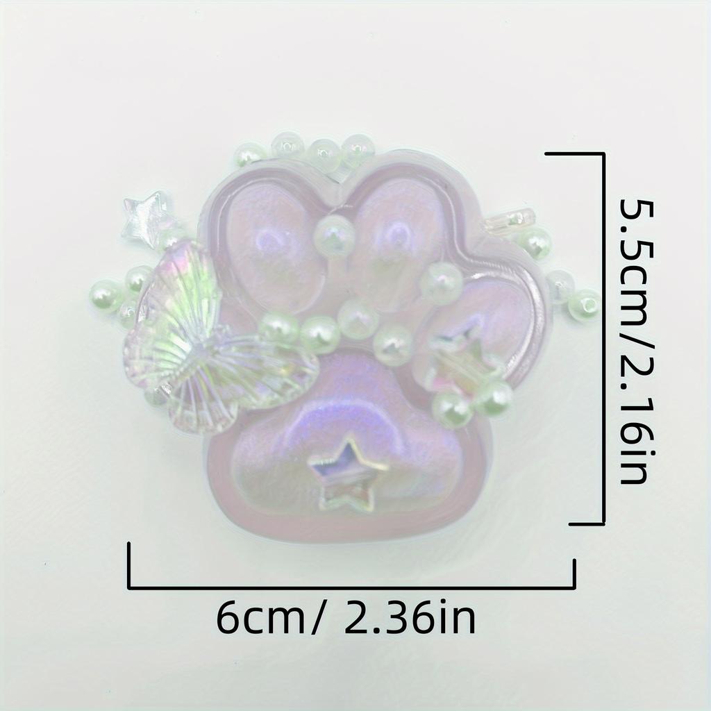 1Pc Squishy Transparent Cat Claws Squeeze Toys Kids Adult Soft Pinch Pop Fidget Toys with Butterfly Beads Halloween Christmas