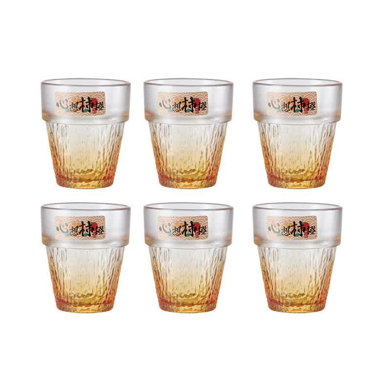 BAILOCK Joyful Persimmon Glass Water Cup Set
